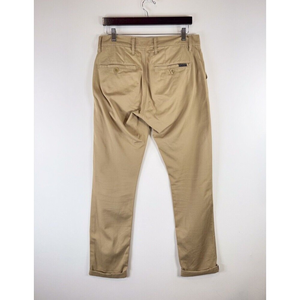 7 For All Mankind Mens Pants Brown Chino Straight Leg Flat Front Classic 32x29 - Picture 2 of 12